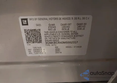 2021 Chevrolet Blazer Fwd 2Lt from USA, damaged, VIN 3GNKBCR43MS552317